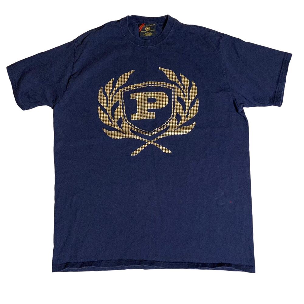 Phat Farm T-Shirt SIZE XL Classics Navy Blue Studded Logo Short Sleeve Tee